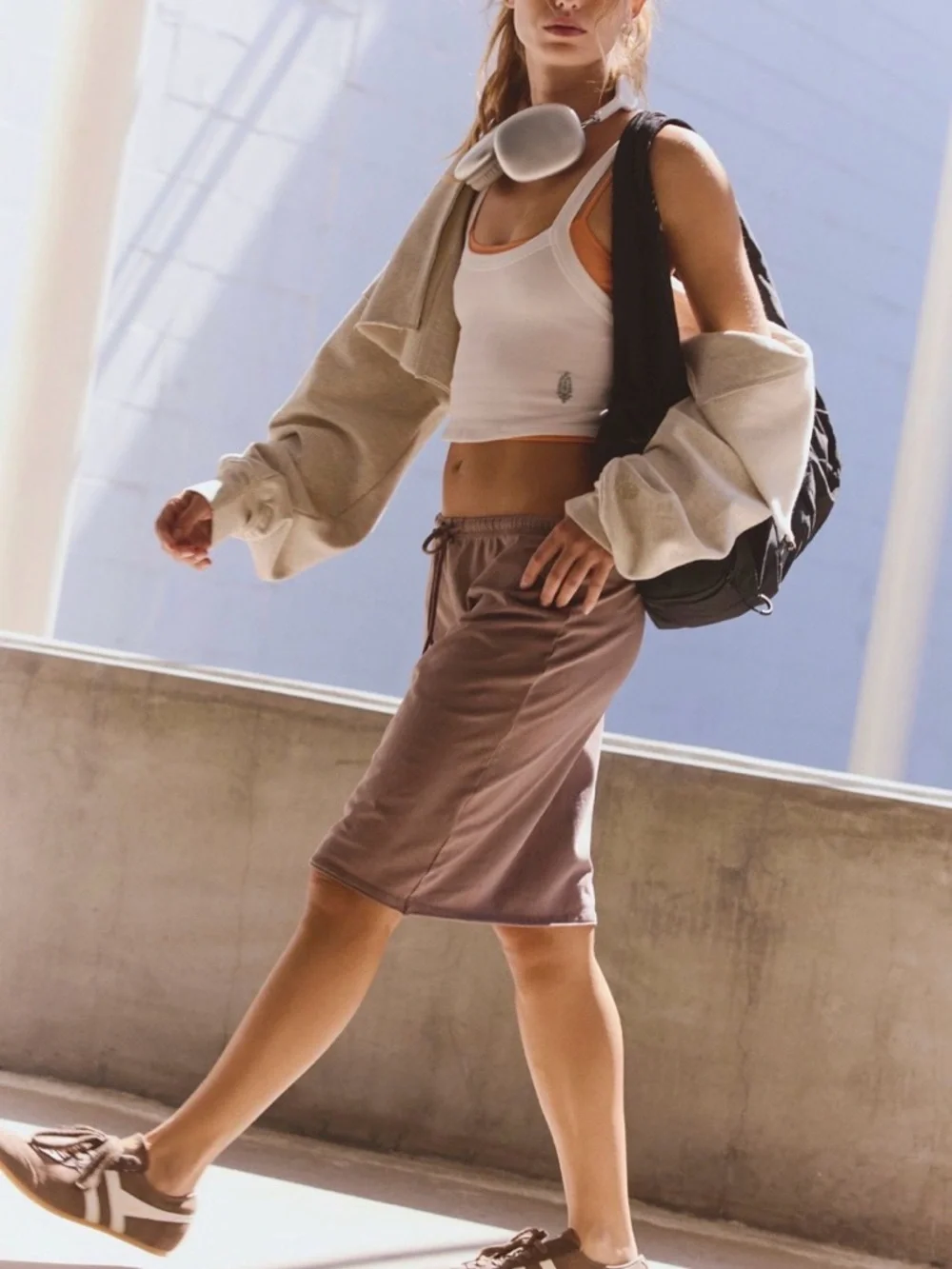 FP Movement Hot Shot Slim Skirt , brown earth, new, sz xl New item! - Picture 3 of 6